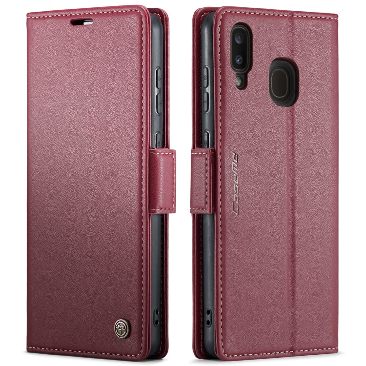 For Samsung Galaxy A40 Case - RFID Anti-theft Litchi Leather with Card Slot & Stand