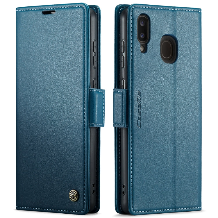 For Samsung Galaxy A40 Case - RFID Anti-theft Litchi Leather with Card Slot & Stand