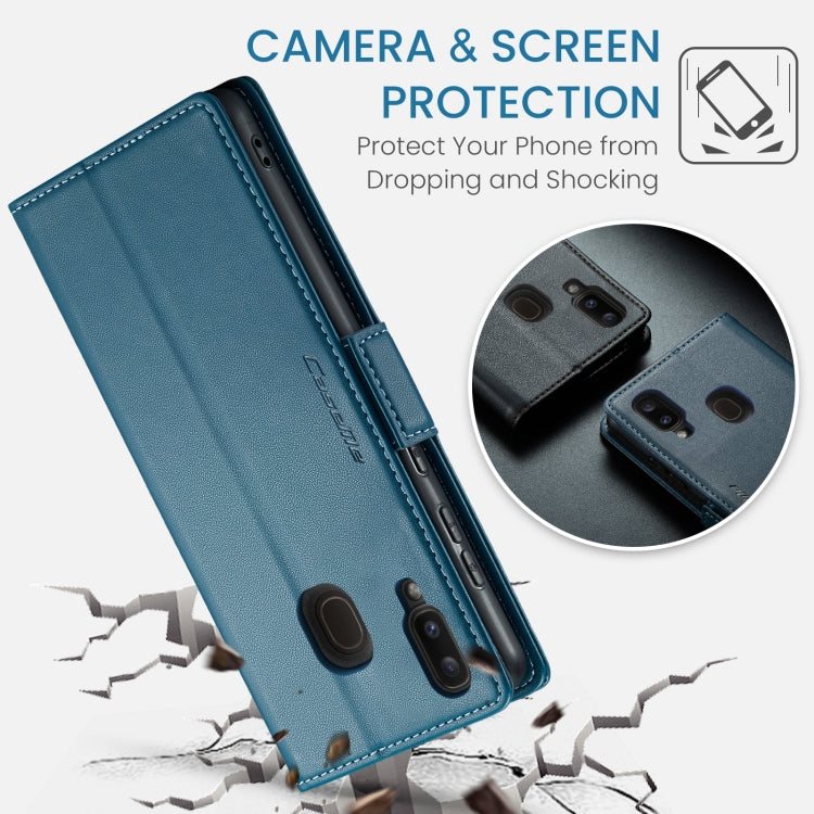 For Samsung Galaxy A40 Case - RFID Anti-theft Litchi Leather with Card Slot & Stand