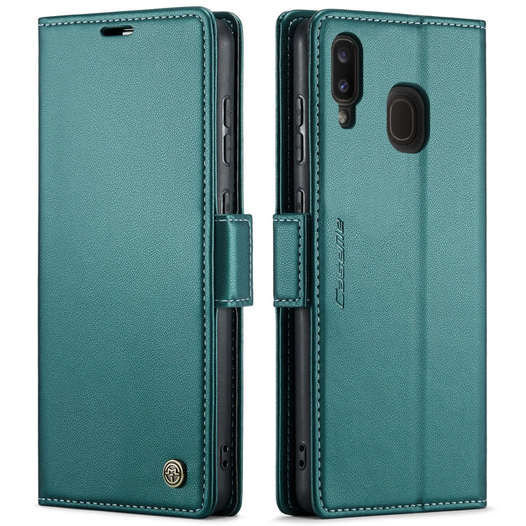 For Samsung Galaxy A40 Case - RFID Anti-theft Litchi Leather with Card Slot & Stand