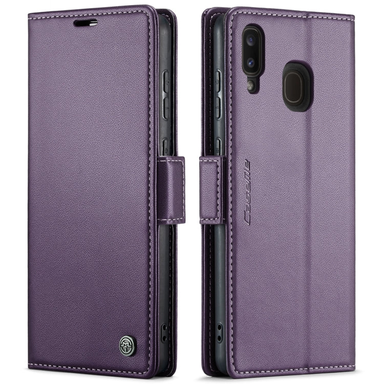 For Samsung Galaxy A40 Case - RFID Anti-theft Litchi Leather with Card Slot & Stand