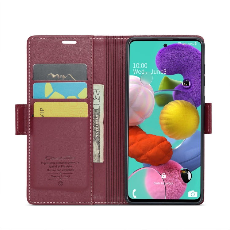 For Samsung Galaxy A51/M40s Case - RFID Litchi Leather with Card Slot & Stand