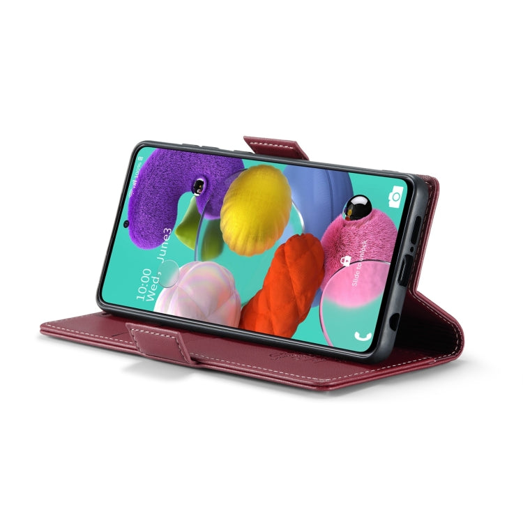 For Samsung Galaxy A51/M40s Case - RFID Litchi Leather with Card Slot & Stand