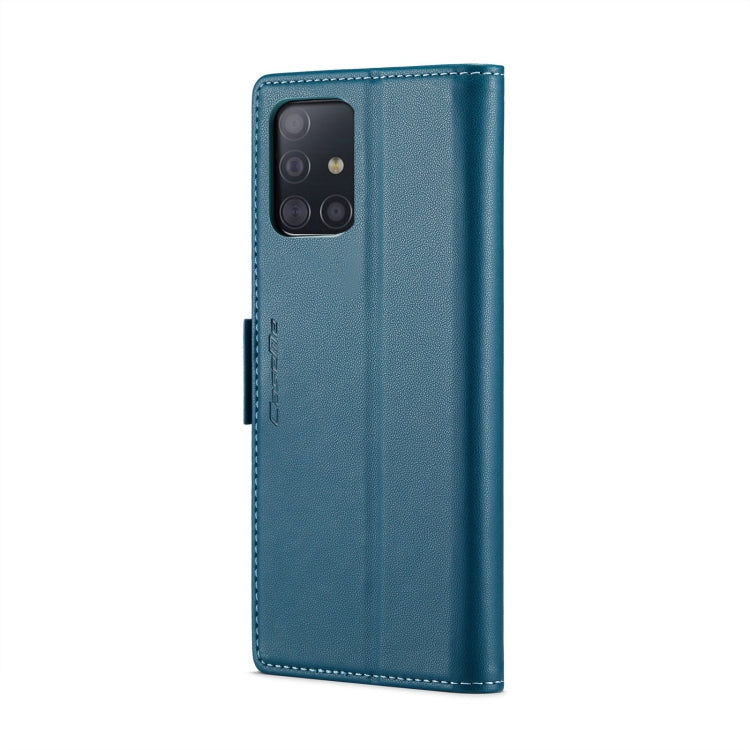 For Samsung Galaxy A51/M40s Case - RFID Litchi Leather with Card Slot & Stand