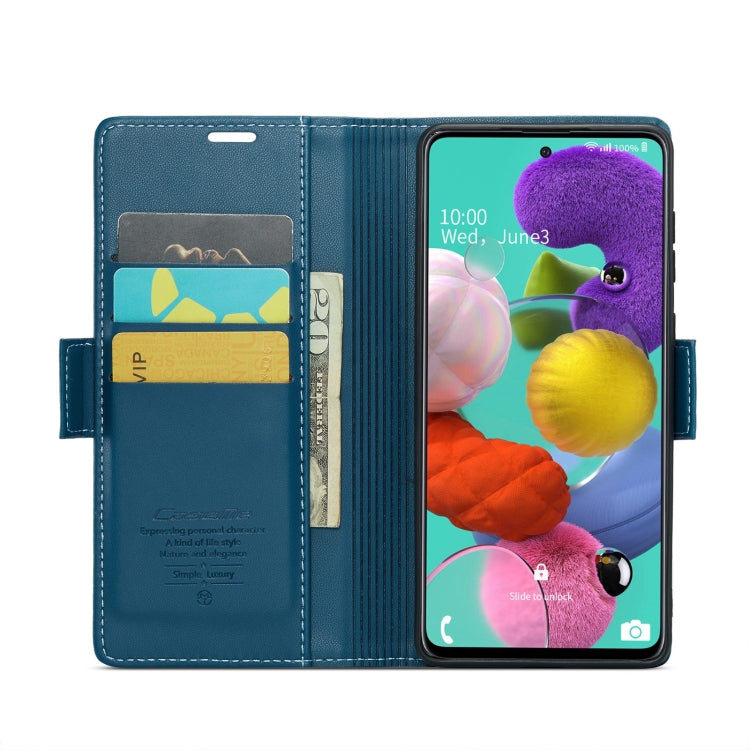 For Samsung Galaxy A51/M40s Case - RFID Litchi Leather with Card Slot & Stand