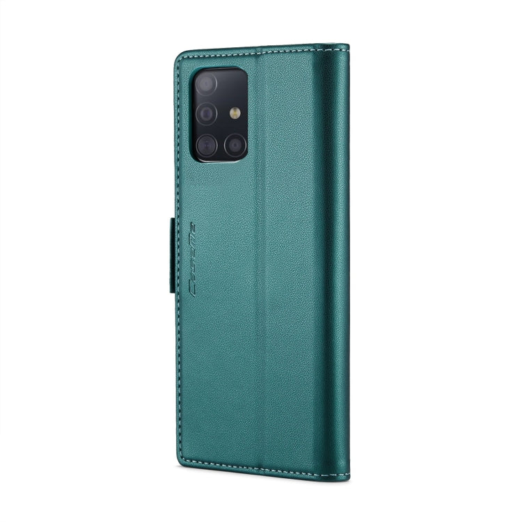 For Samsung Galaxy A51/M40s Case - RFID Litchi Leather with Card Slot & Stand