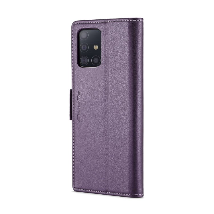 For Samsung Galaxy A51/M40s Case - RFID Litchi Leather with Card Slot & Stand