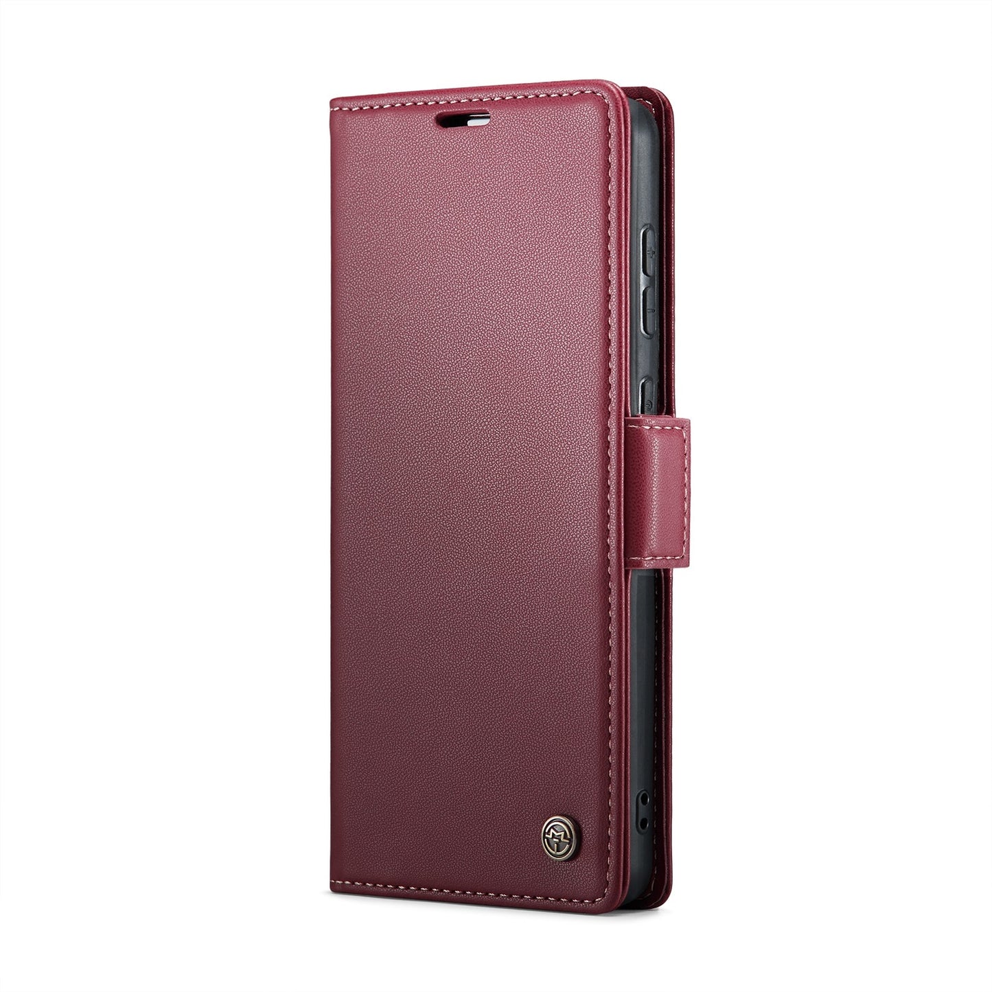 For Samsung Galaxy A70/A70s RFID Leather Case - Litchi Texture with Card Slot & Stand