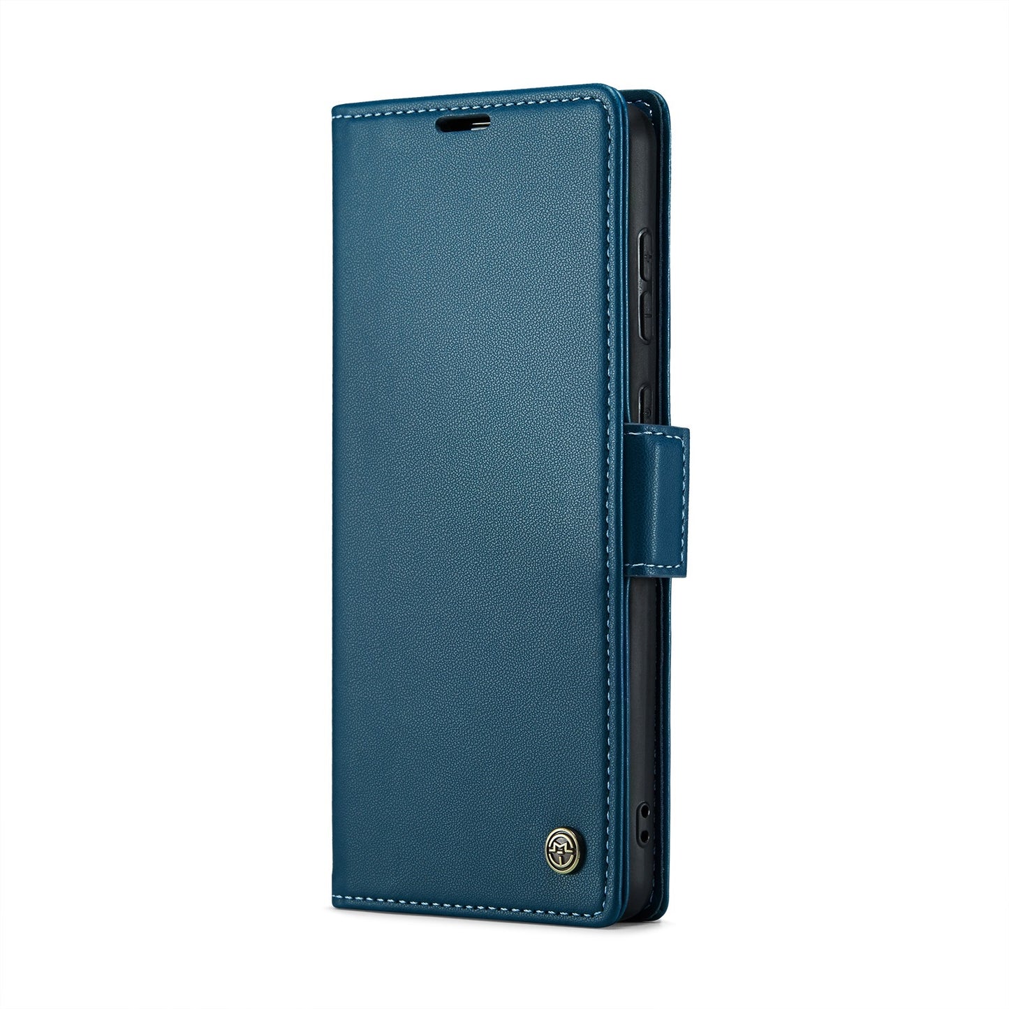 For Samsung Galaxy A70/A70s RFID Leather Case - Litchi Texture with Card Slot & Stand
