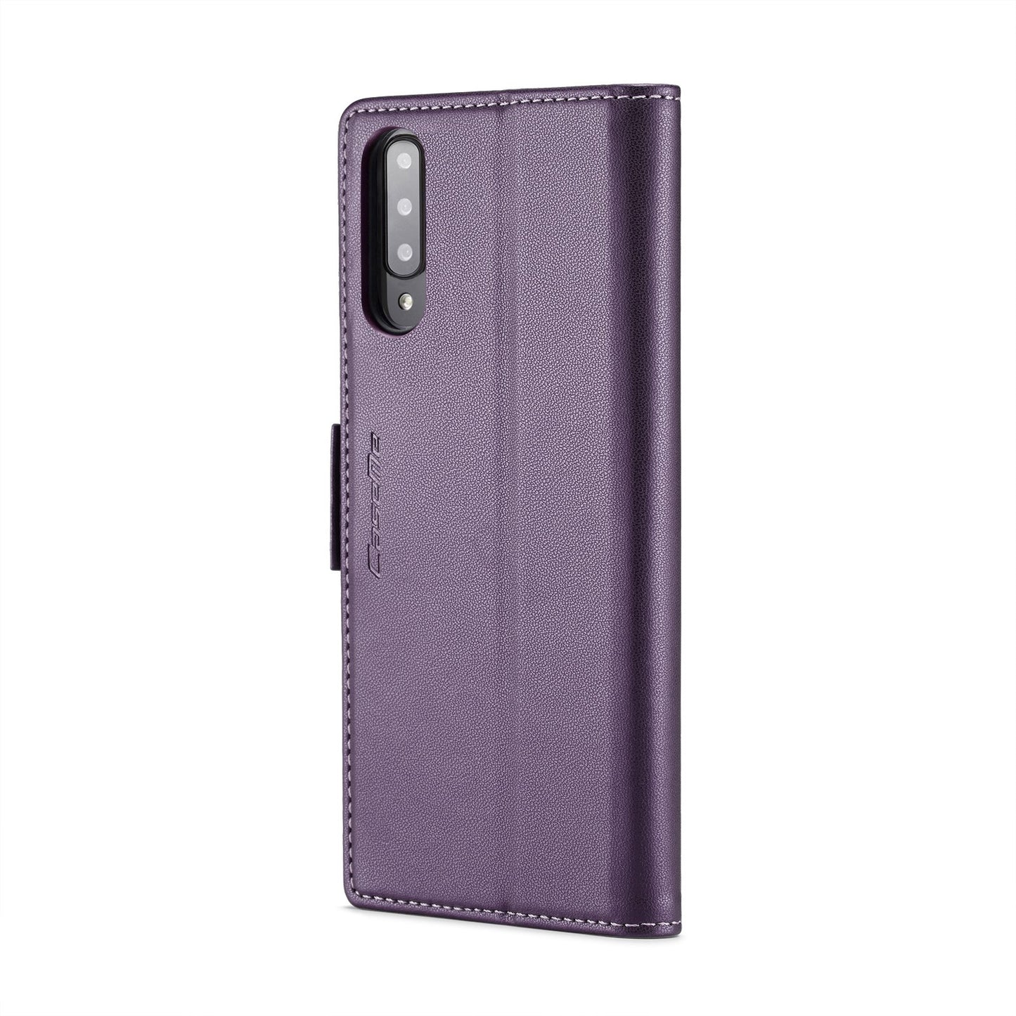 For Samsung Galaxy A70/A70s RFID Leather Case - Litchi Texture with Card Slot & Stand