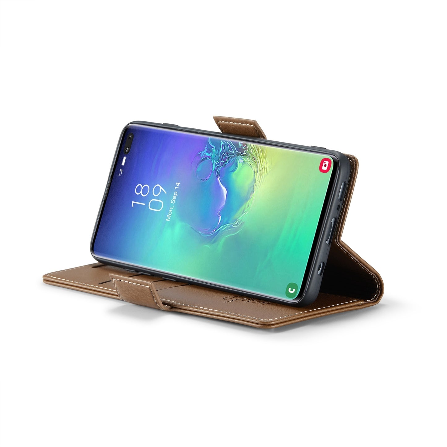 For Samsung Galaxy S10+ Case - RFID Anti-Theft, Butterfly Buckle, Litchi Leather with Card Slot & Stand