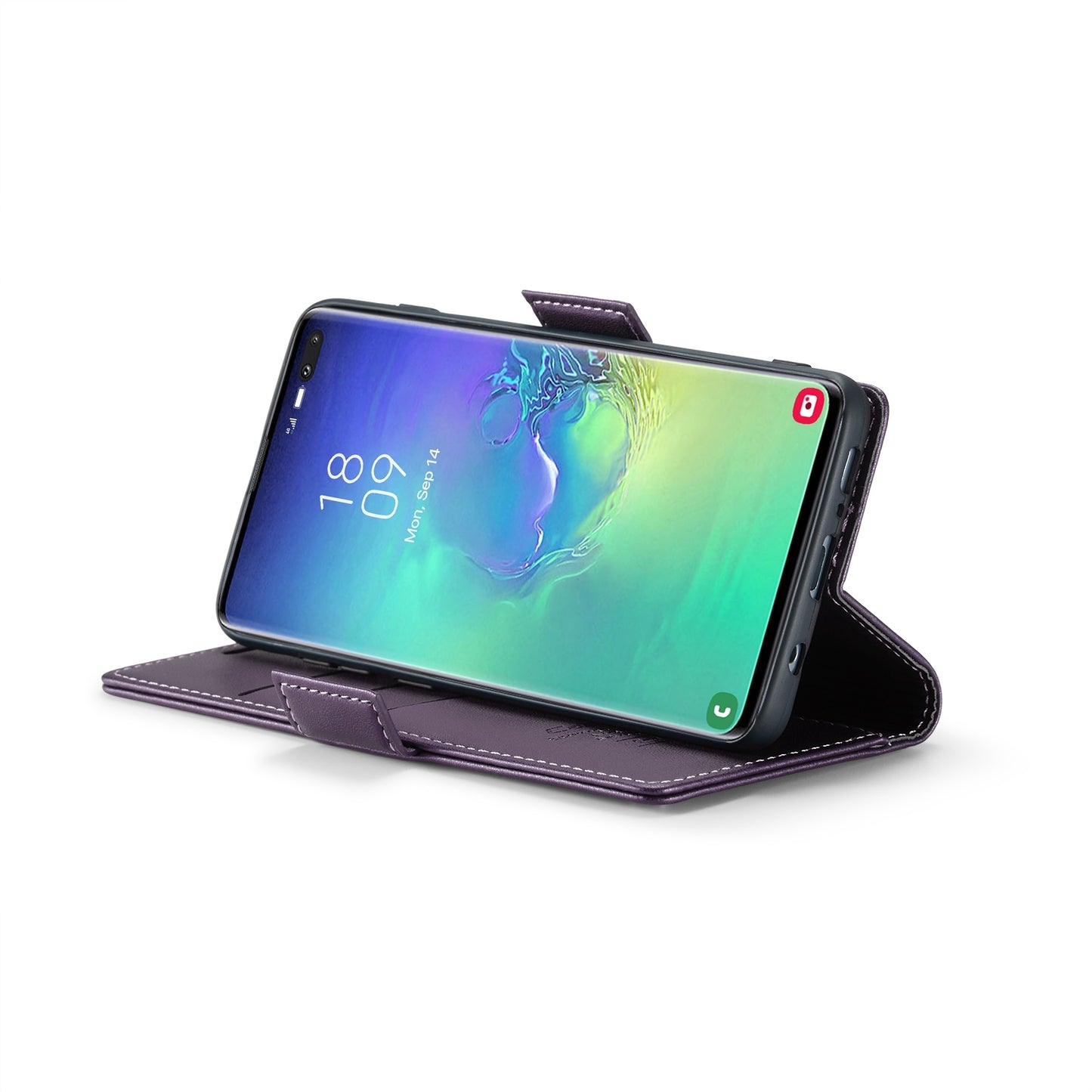 For Samsung Galaxy S10+ Case - RFID Anti-Theft, Butterfly Buckle, Litchi Leather with Card Slot & Stand
