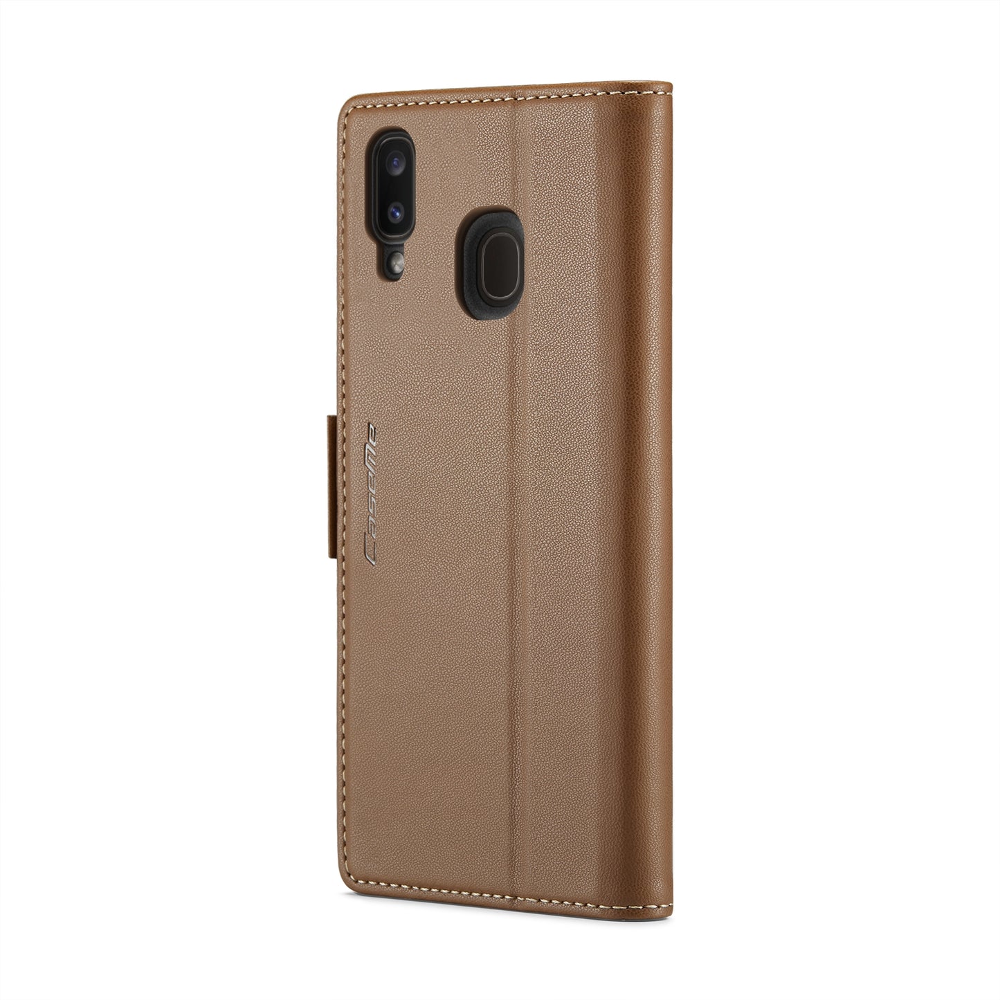 For Samsung Galaxy A20/A30/M10s Case - Butterfly Buckle, Litchi Texture, RFID Anti-theft, Leather Wallet & Stand