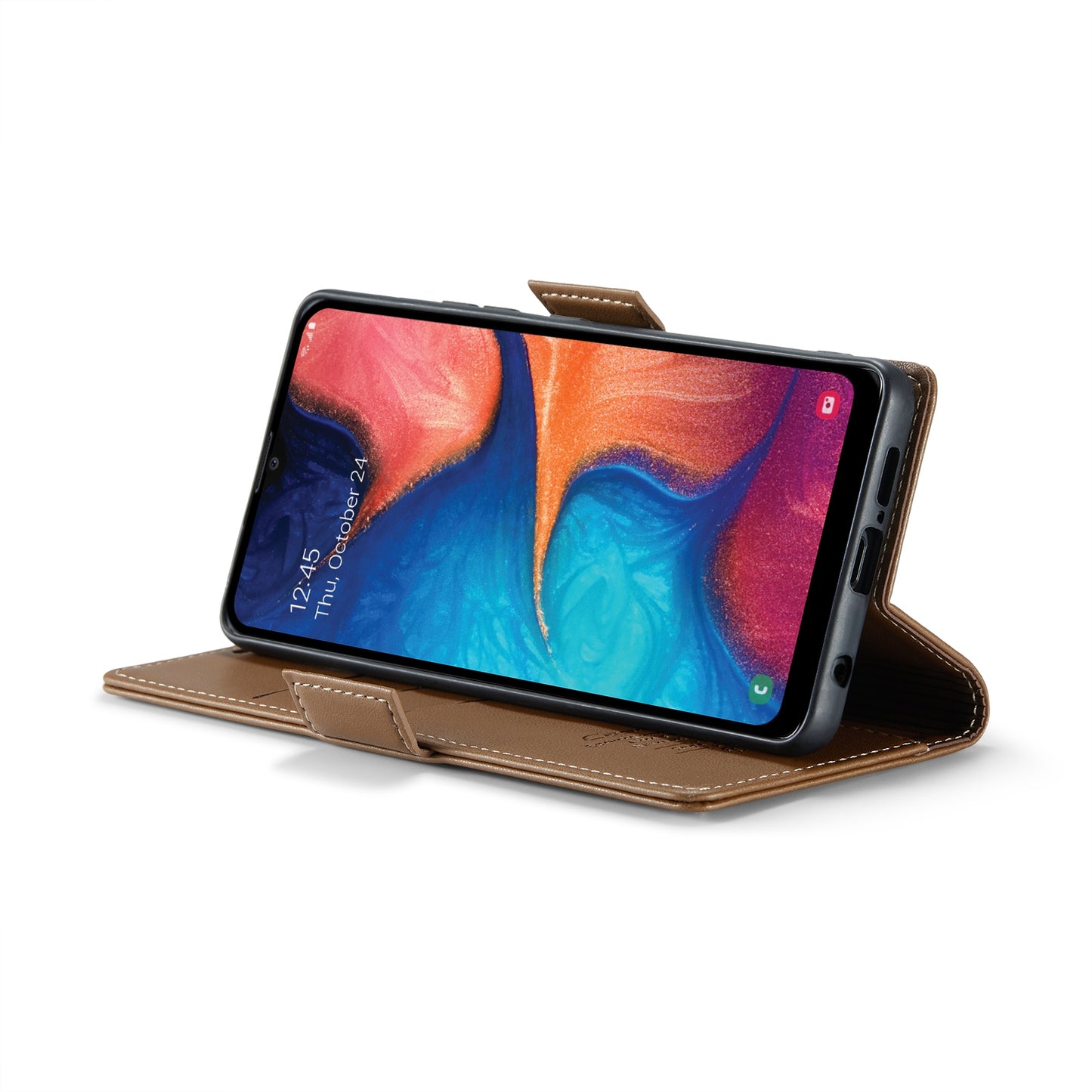 For Samsung Galaxy A20/A30/M10s Case - Butterfly Buckle, Litchi Texture, RFID Anti-theft, Leather Wallet & Stand