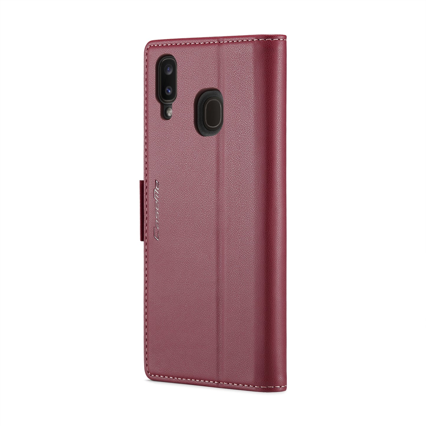 For Samsung Galaxy A20/A30/M10s Case - Butterfly Buckle, Litchi Texture, RFID Anti-theft, Leather Wallet & Stand