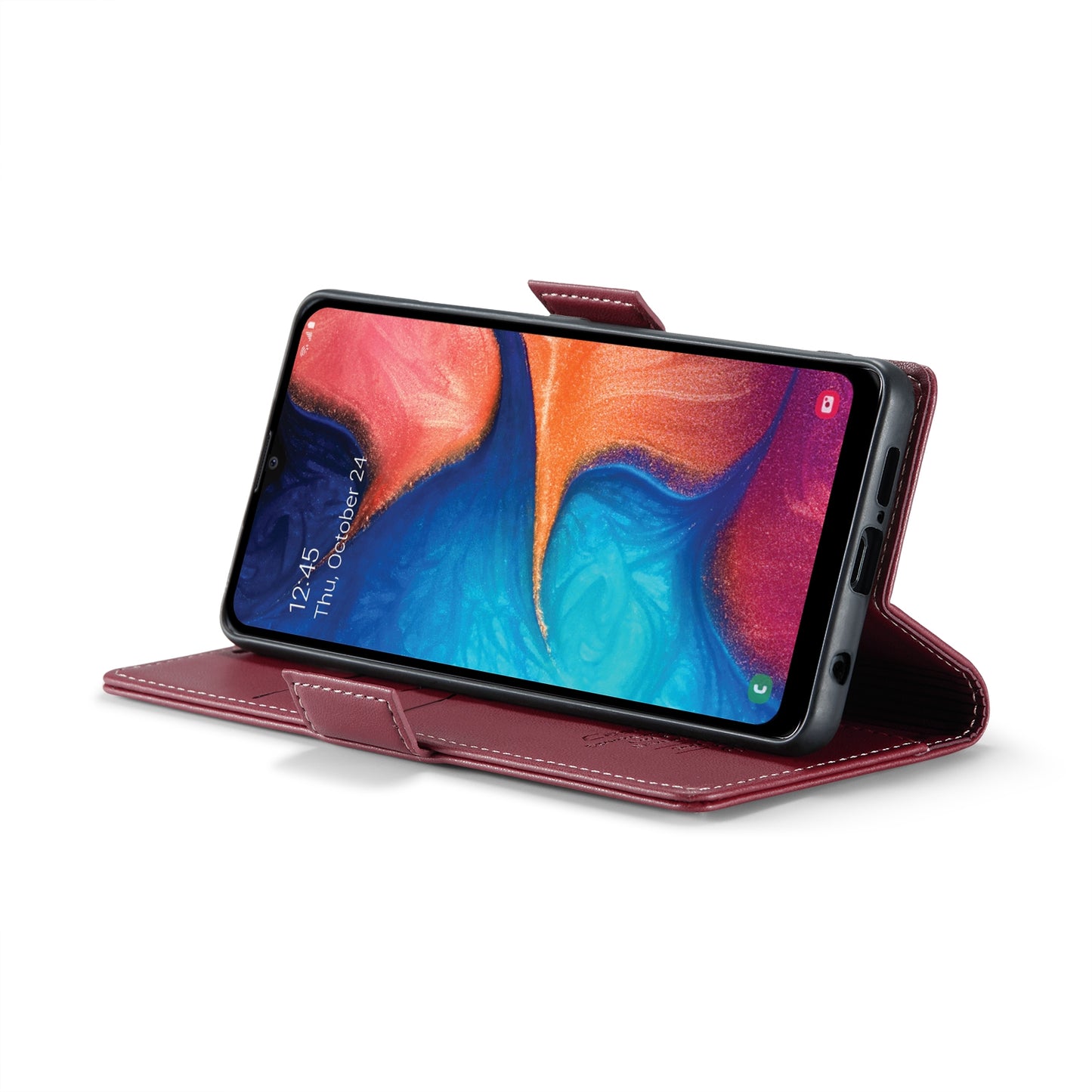For Samsung Galaxy A20/A30/M10s Case - Butterfly Buckle, Litchi Texture, RFID Anti-theft, Leather Wallet & Stand
