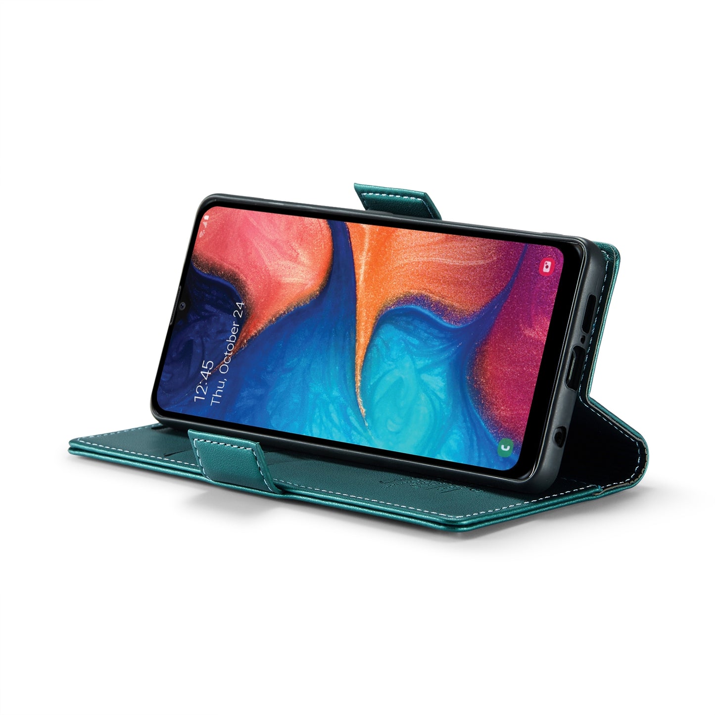 For Samsung Galaxy A20/A30/M10s Case - Butterfly Buckle, Litchi Texture, RFID Anti-theft, Leather Wallet & Stand