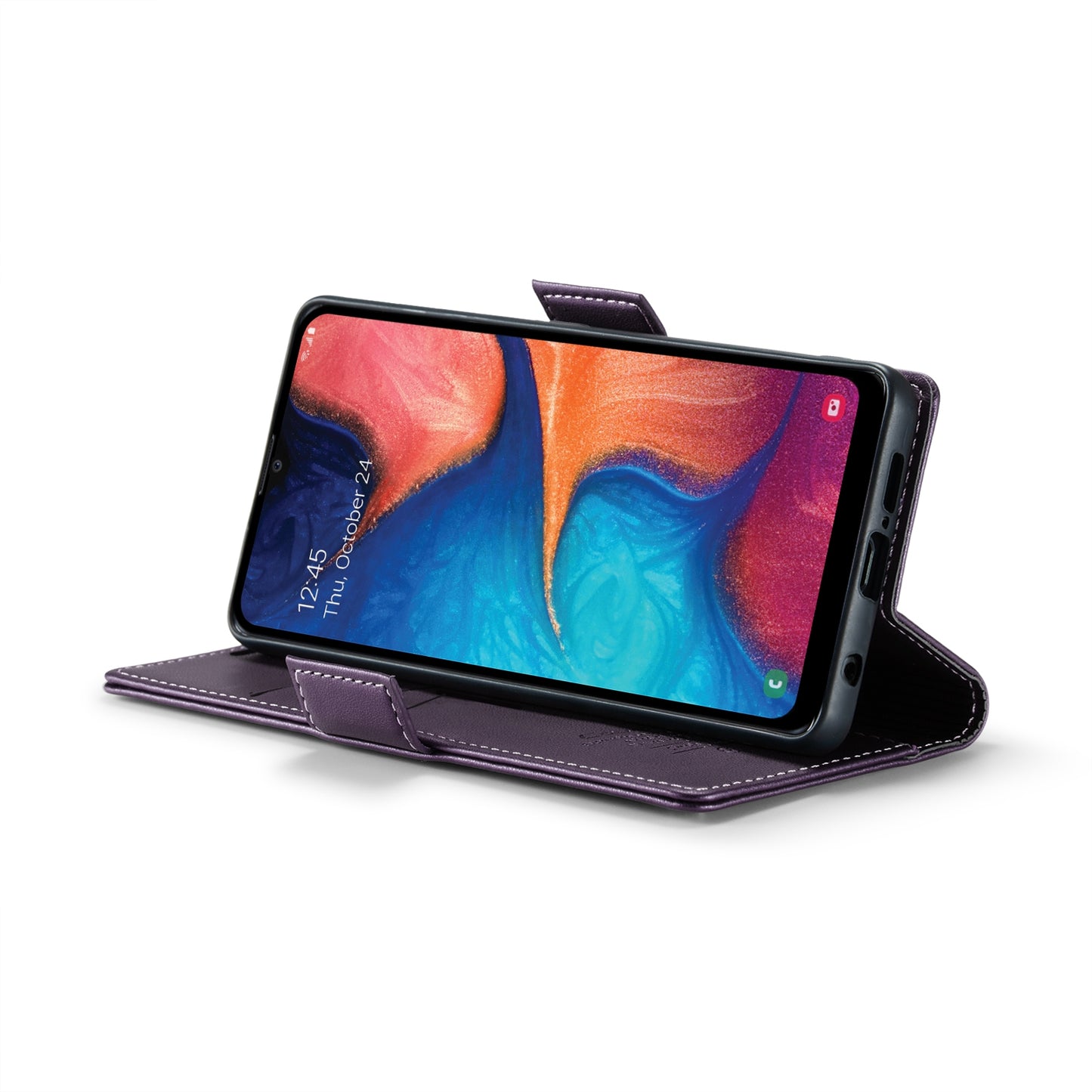 For Samsung Galaxy A20/A30/M10s Case - Butterfly Buckle, Litchi Texture, RFID Anti-theft, Leather Wallet & Stand