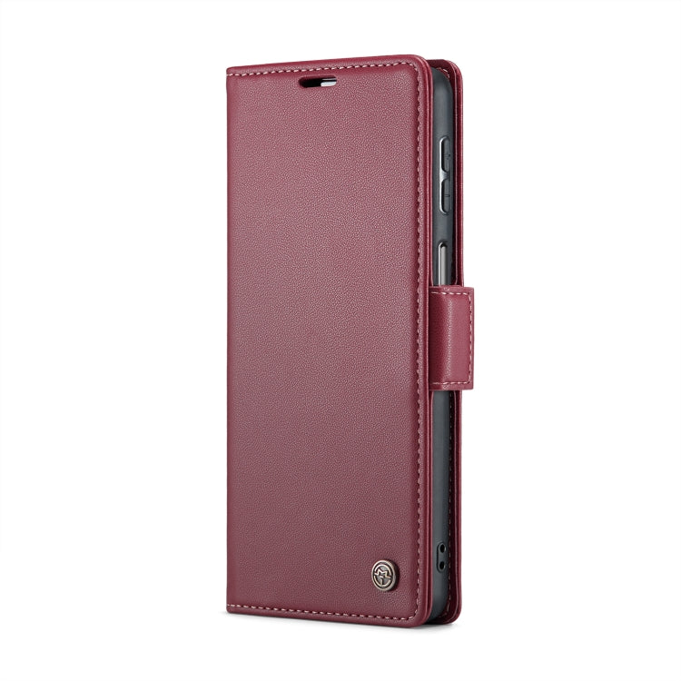 Samsung Galaxy A24 4G Case - RFID Leather Wallet with Butterfly Buckle & Litchi Texture