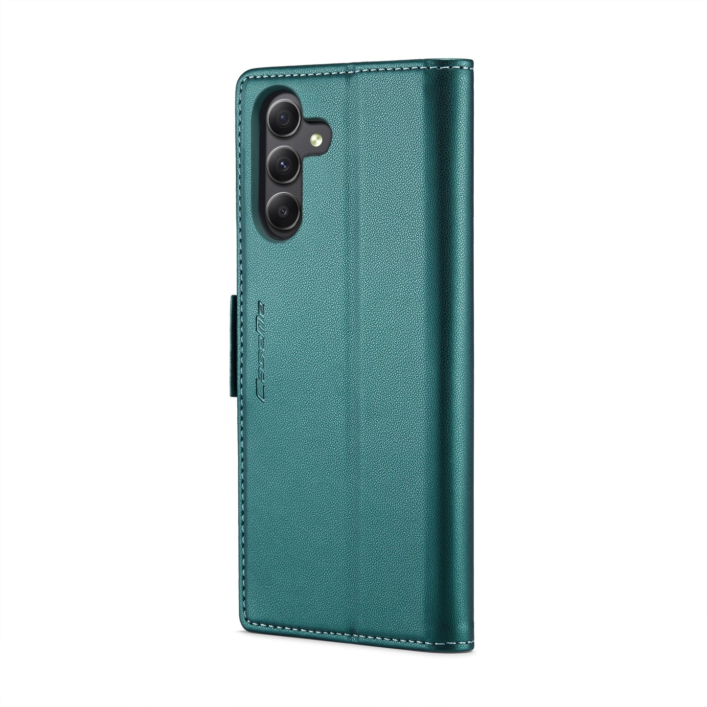 Samsung Galaxy A24 4G Case - RFID Leather Wallet with Butterfly Buckle & Litchi Texture