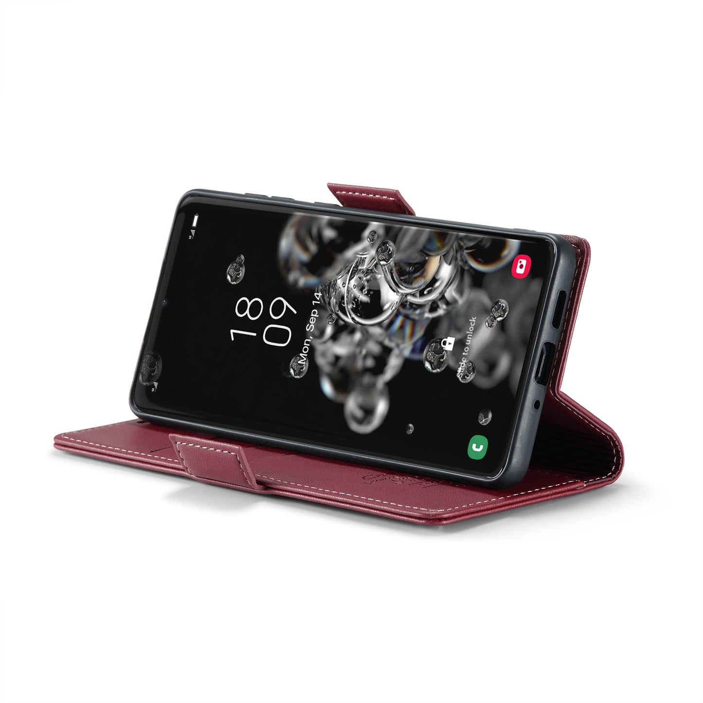 For Samsung Galaxy S20 Ultra Leather Case - RFID, Card Slot, Stand, Litchi Texture