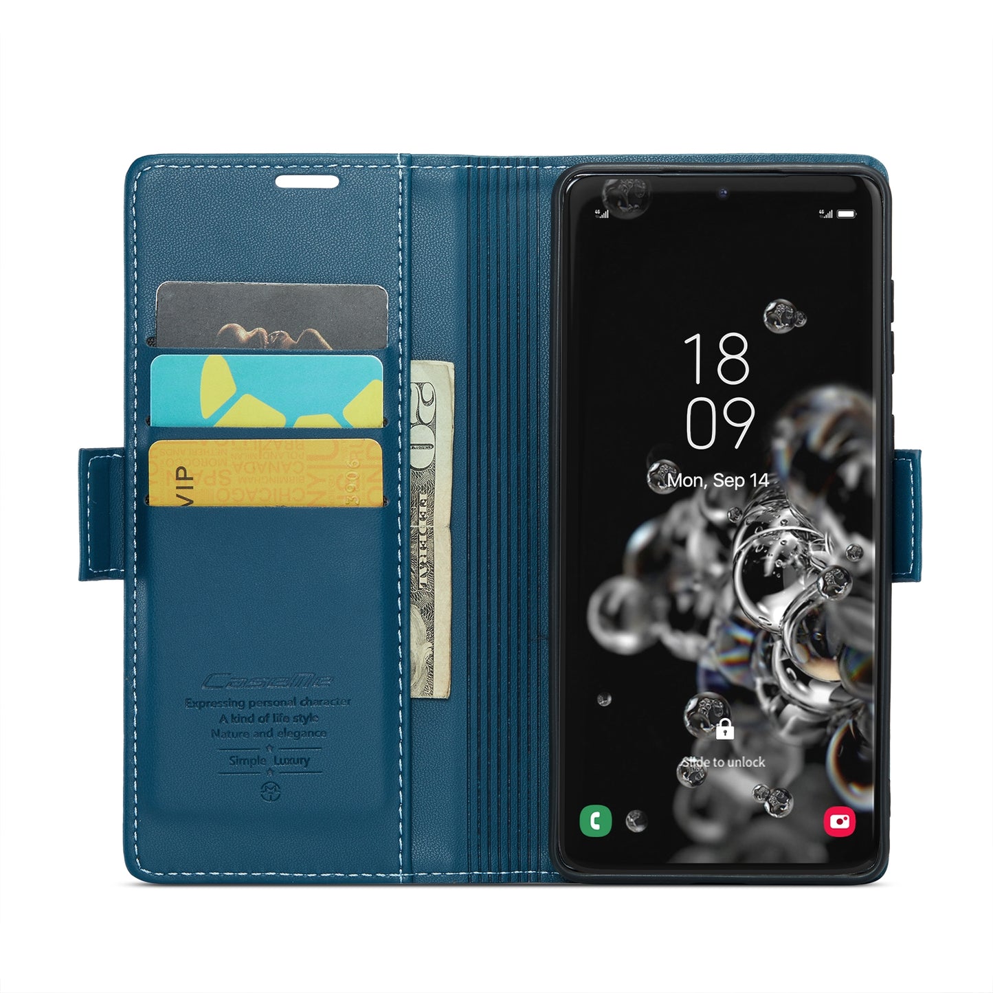 For Samsung Galaxy S20 Ultra Leather Case - RFID, Card Slot, Stand, Litchi Texture