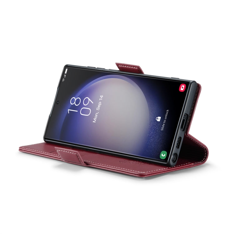 For Samsung Galaxy S24 Ultra Leather Case - RFID Anti-Theft, Litchi Texture, Stand & Card Holder