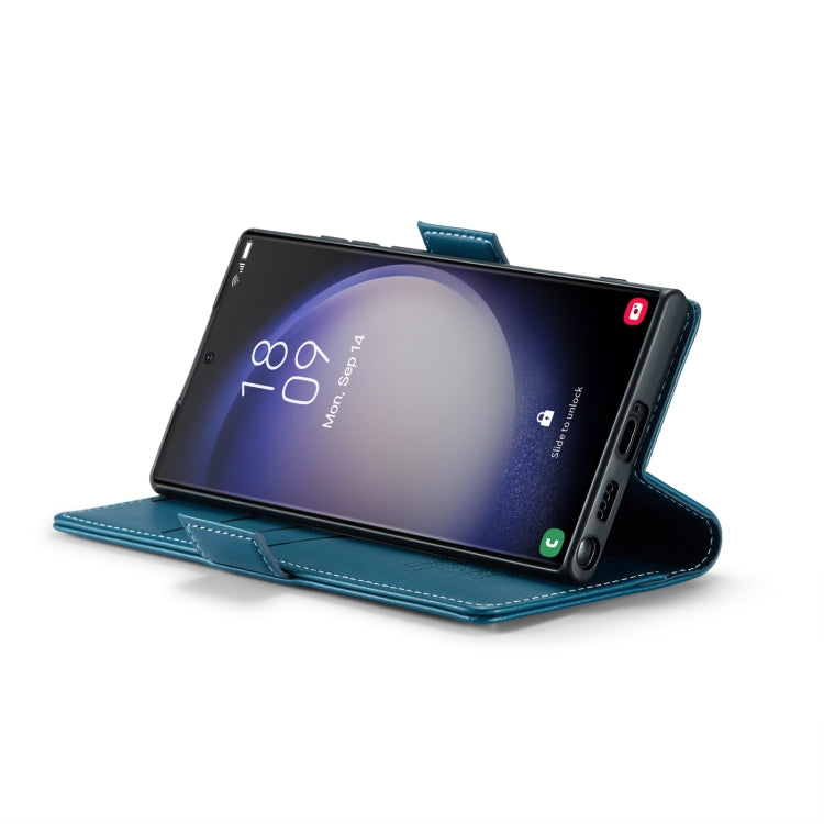 For Samsung Galaxy S24 Ultra Leather Case - RFID Anti-Theft, Litchi Texture, Stand & Card Holder