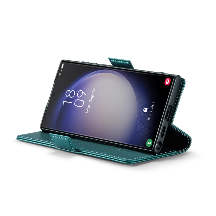 For Samsung Galaxy S24 Ultra Leather Case - RFID Anti-Theft, Litchi Texture, Stand & Card Holder