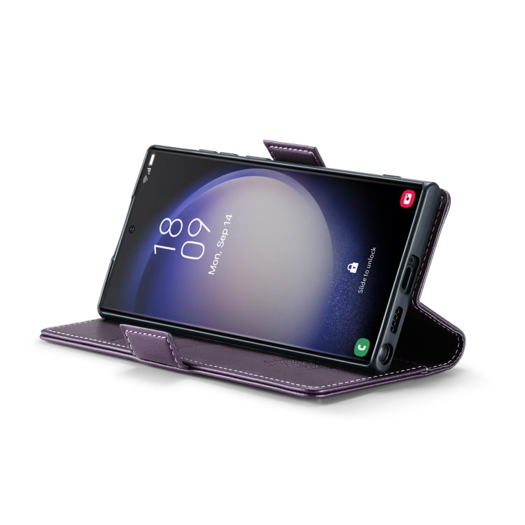 For Samsung Galaxy S24 Ultra Leather Case - RFID Anti-Theft, Litchi Texture, Stand & Card Holder