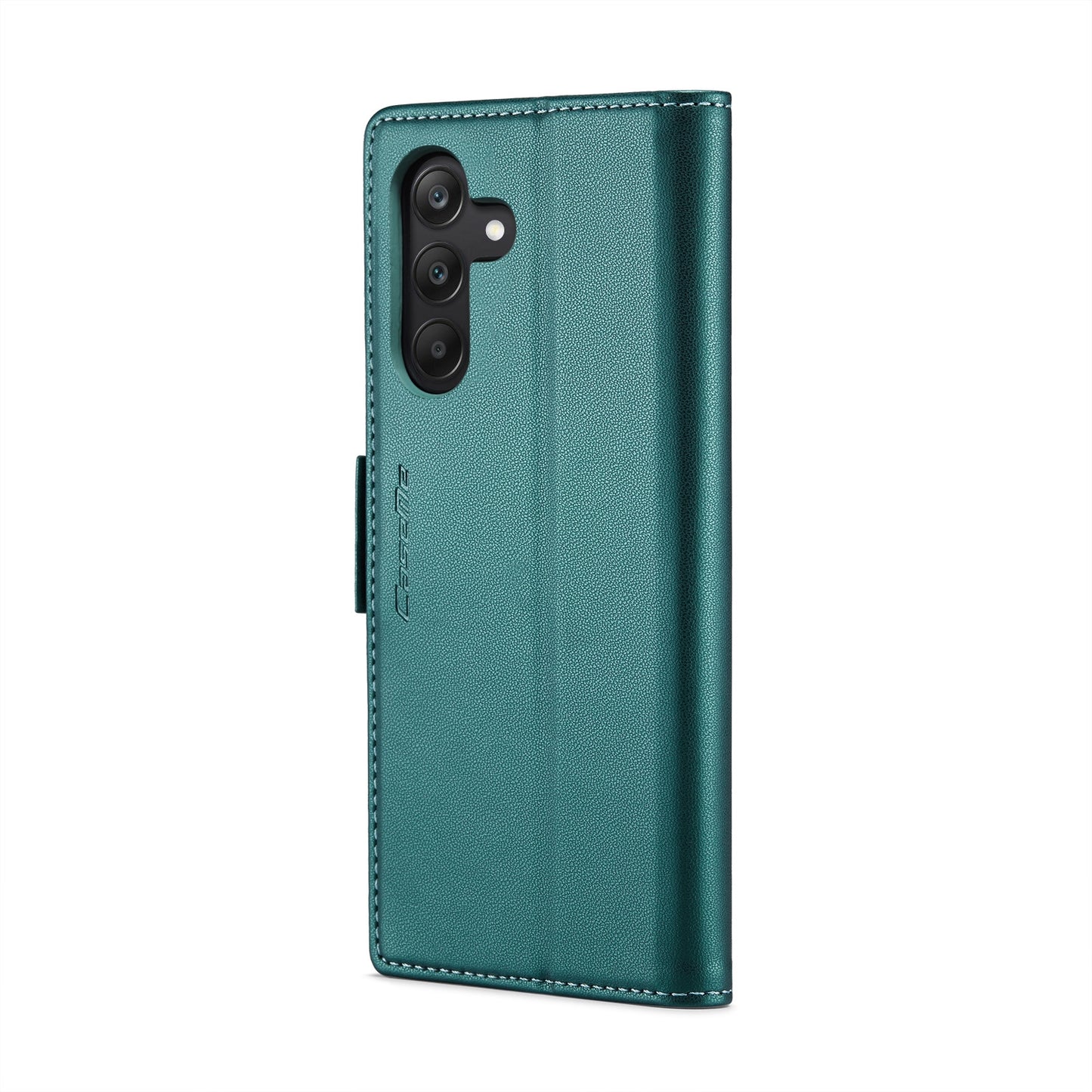 For Samsung Galaxy A25 5G Leather Case - RFID, Butterfly Buckle, Card Slot, Stand - Litchi Texture