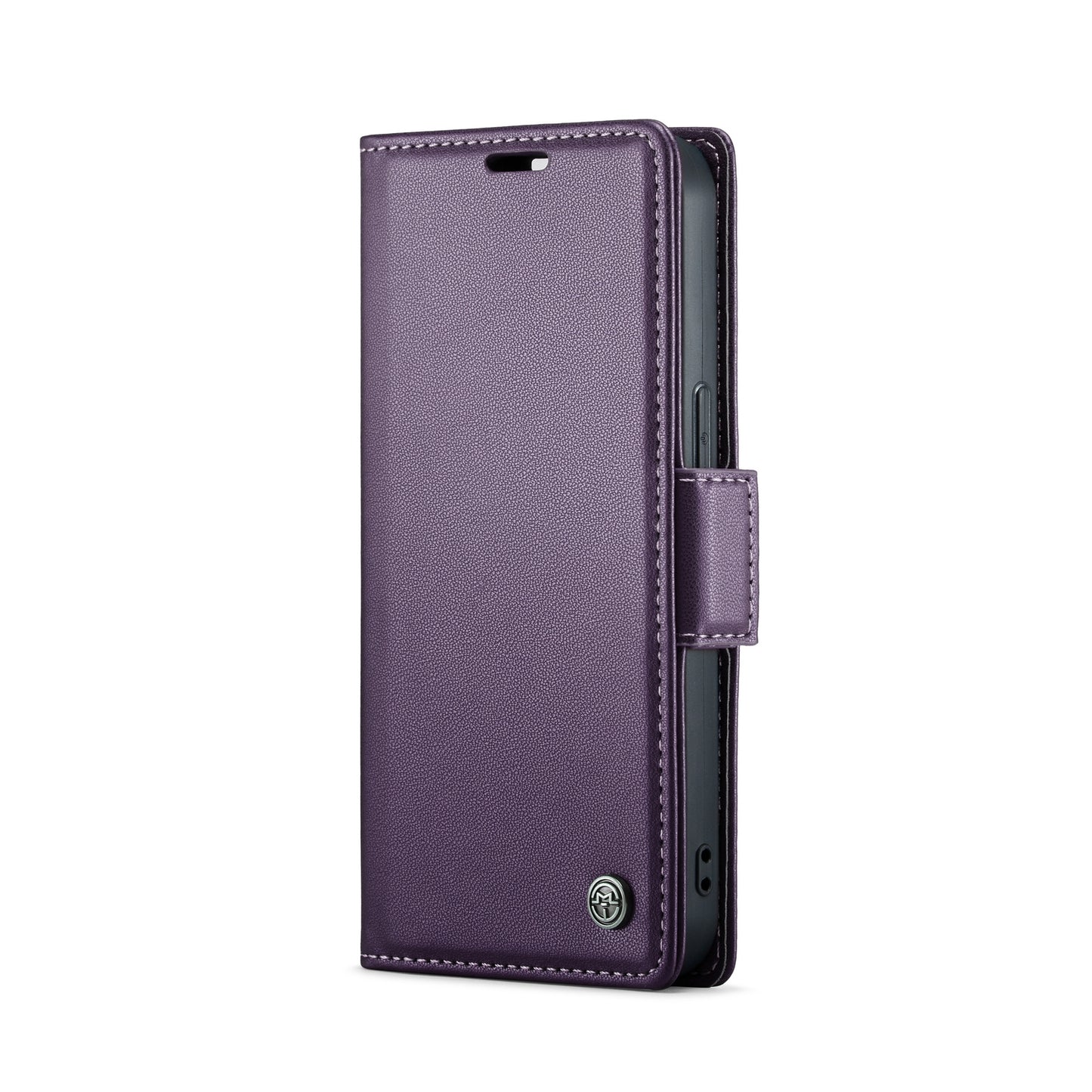For iPhone 14 Leather Case - Butterfly Buckle, RFID Anti-Theft, Card Slot, Litchi Texture