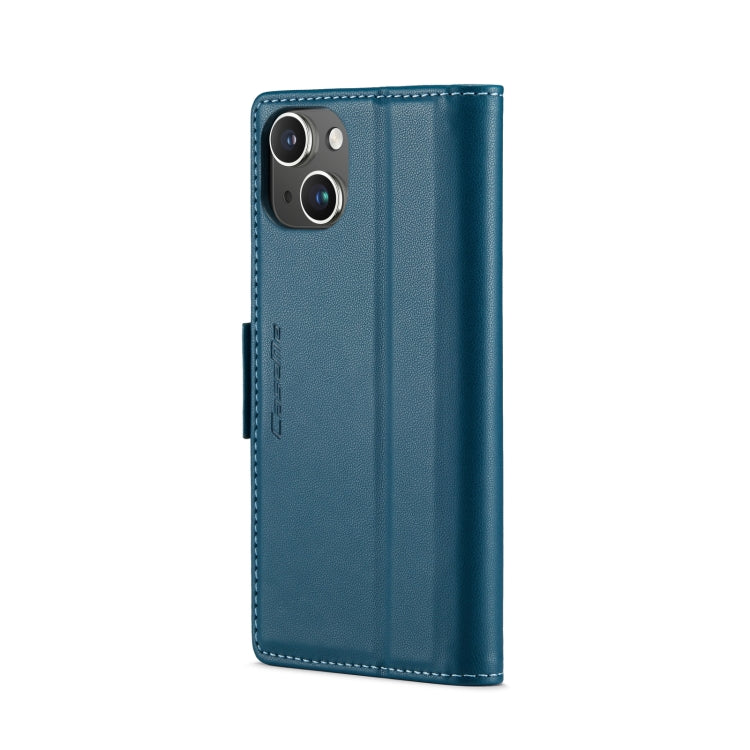 iPhone 13 mini Case - RFID, Butterfly Buckle, Card Slot, Litchi Leather