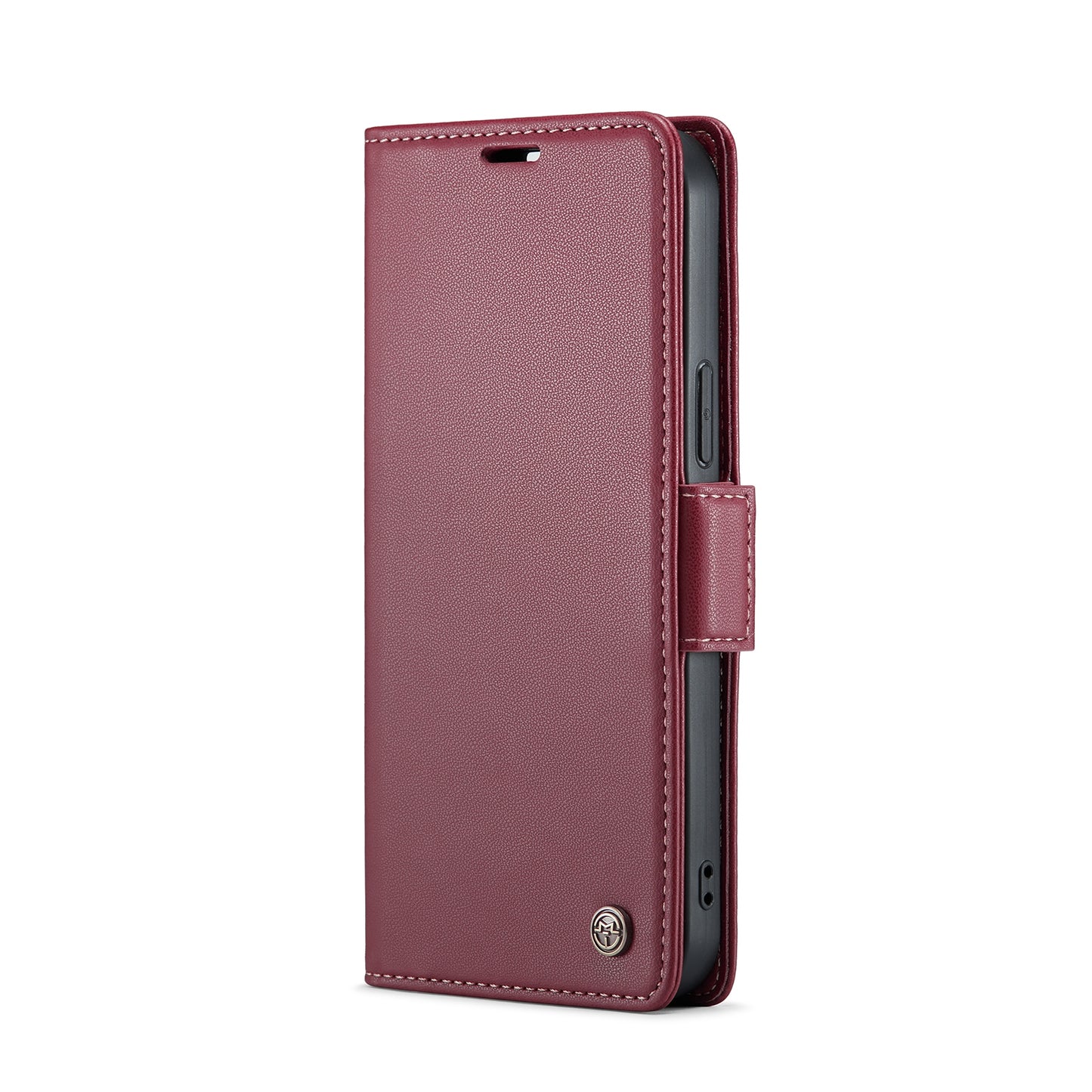For iPhone 13 Pro Leather Case - RFID, Butterfly Buckle, Card Slot, Litchi Texture