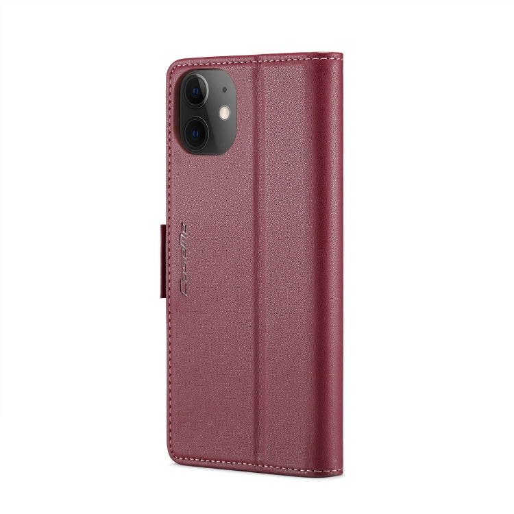 For iPhone 12 mini Case - Butterfly Buckle, RFID, Litchi Leather, Card Slot