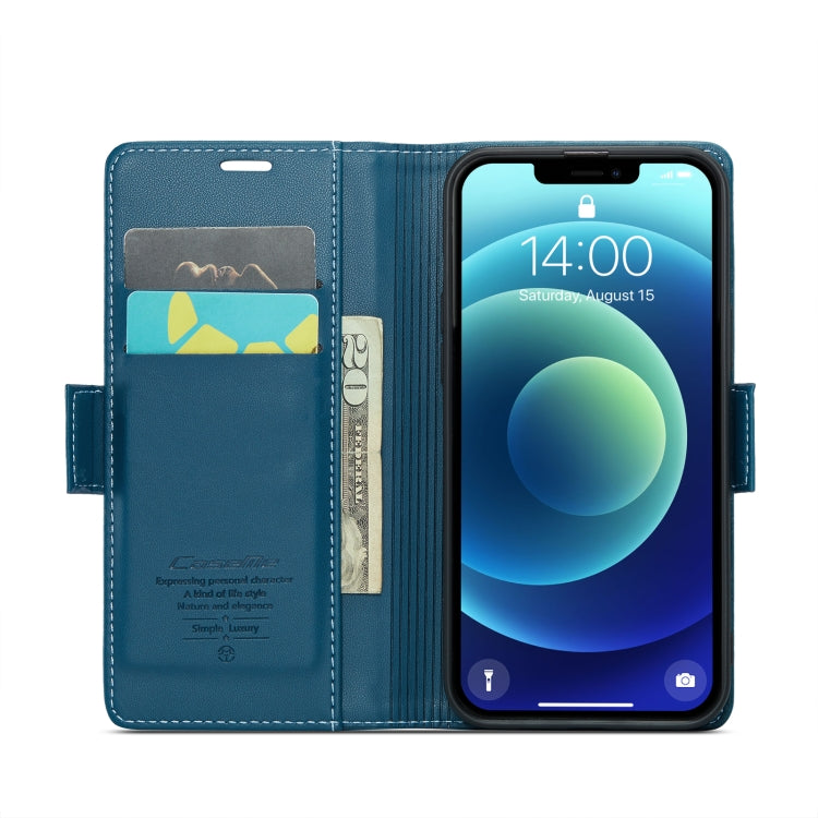 For iPhone 12 mini Case - Butterfly Buckle, RFID, Litchi Leather, Card Slot