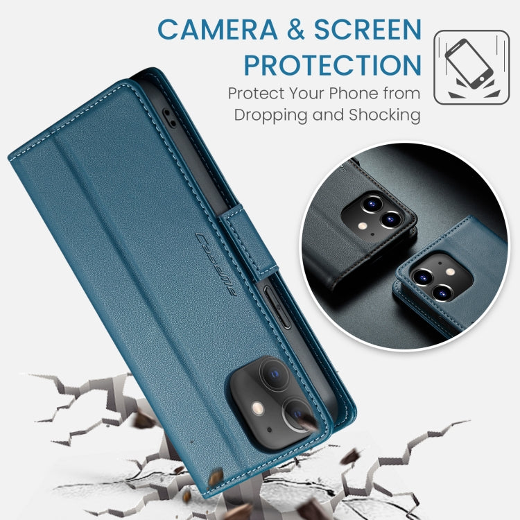 For iPhone 12 mini Case - Butterfly Buckle, RFID, Litchi Leather, Card Slot