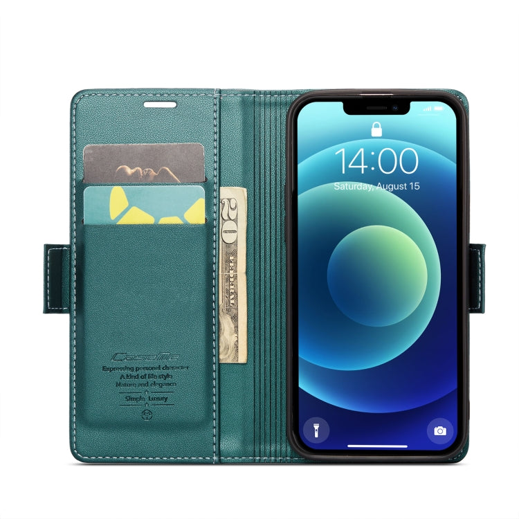For iPhone 12 mini Case - Butterfly Buckle, RFID, Litchi Leather, Card Slot