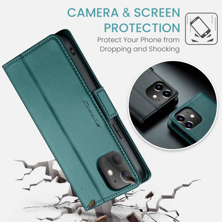 For iPhone 12 mini Case - Butterfly Buckle, RFID, Litchi Leather, Card Slot