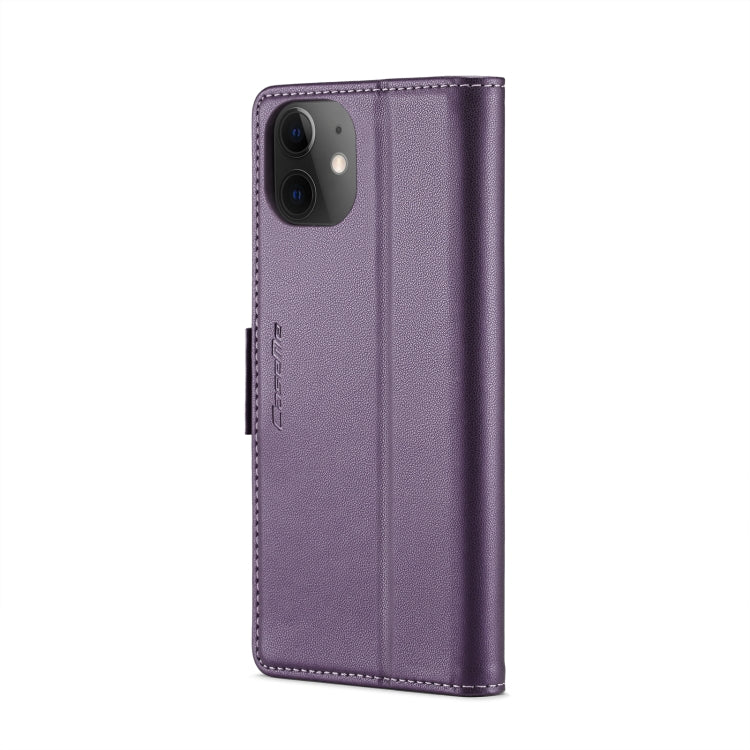 For iPhone 12 mini Case - Butterfly Buckle, RFID, Litchi Leather, Card Slot