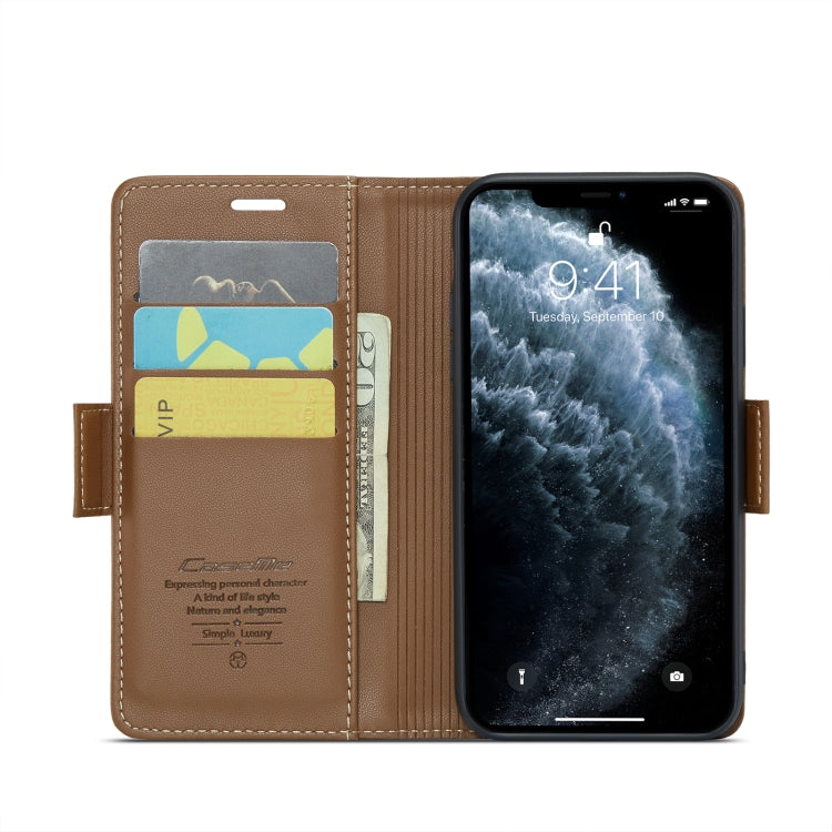 For iPhone 11 Pro Leather Case - RFID Anti-Theft, Butterfly Buckle, Litchi Texture, Card Slot