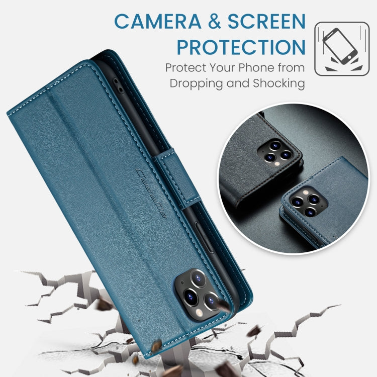 For iPhone 11 Pro Leather Case - RFID Anti-Theft, Butterfly Buckle, Litchi Texture, Card Slot