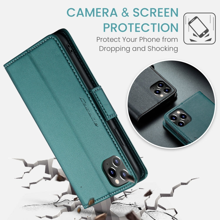 For iPhone 11 Pro Leather Case - RFID Anti-Theft, Butterfly Buckle, Litchi Texture, Card Slot