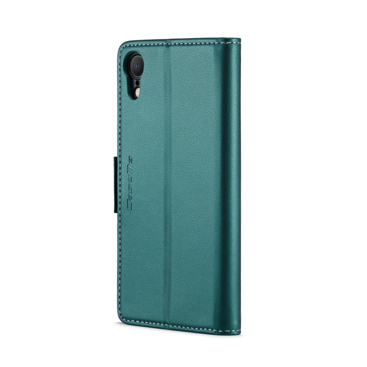 For iPhone XR Leather Case - RFID Anti-Theft, Butterfly Buckle, Litchi Texture, Card Slot