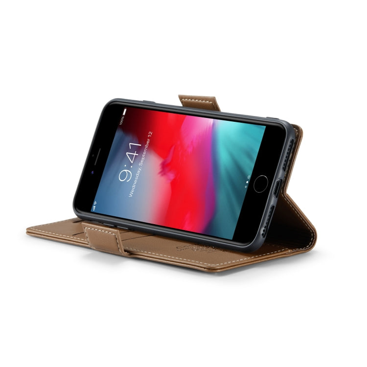 For iPhone 6 Plus/7 Plus/8 Plus Leather Case - RFID Anti-Theft, Butterfly Buckle, Litchi Texture, Card Slot