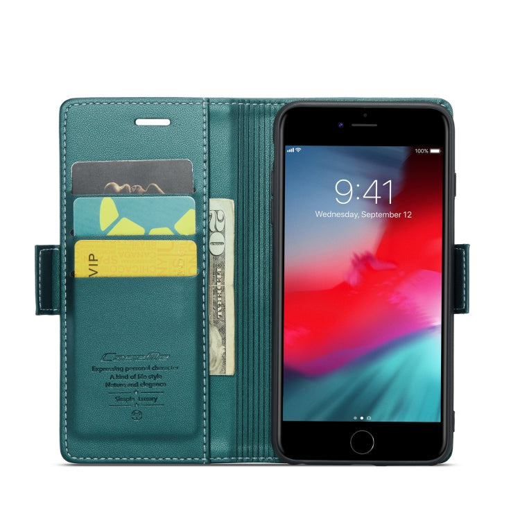 For iPhone 6 Plus/7 Plus/8 Plus Leather Case - RFID Anti-Theft, Butterfly Buckle, Litchi Texture, Card Slot