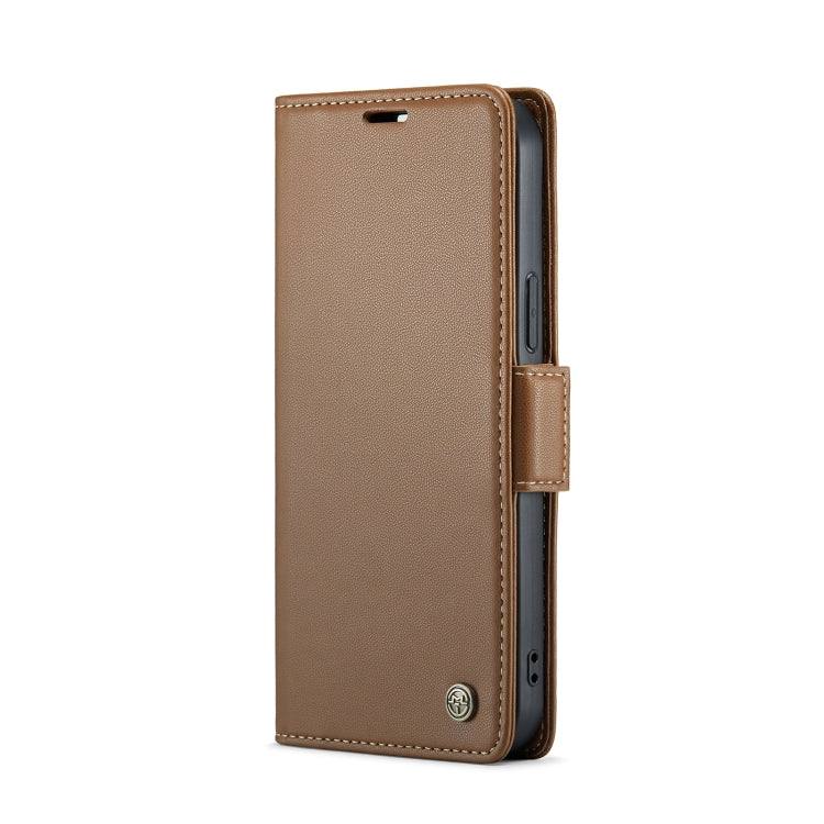 For iPhone 15 Pro Case - RFID Anti-Theft, Butterfly Buckle, Card Slot, Litchi Leather