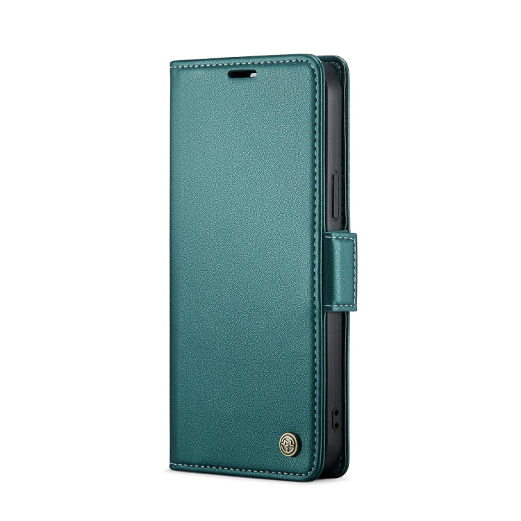 For iPhone 15 Pro Case - RFID Anti-Theft, Butterfly Buckle, Card Slot, Litchi Leather