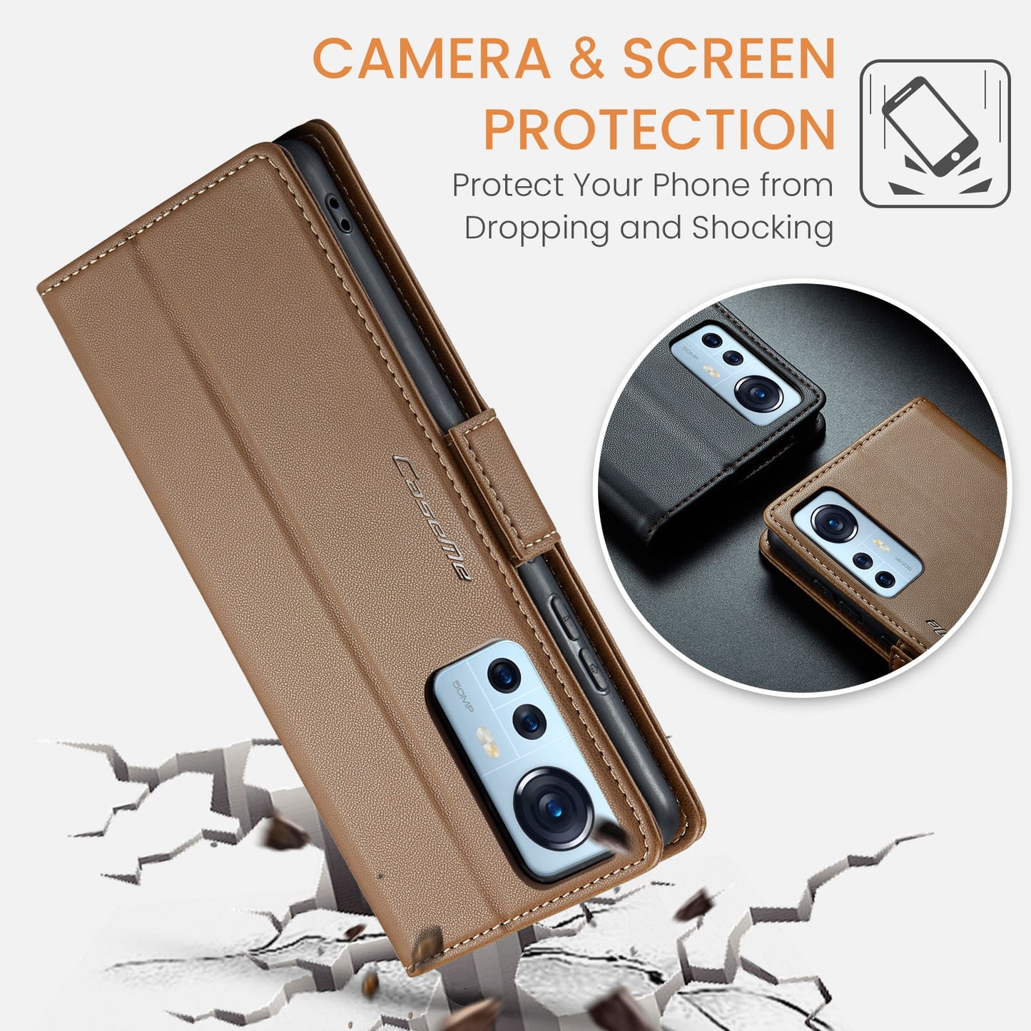 For Xiaomi 12 / 12X / 12S Leather Case - RFID Anti-Theft, Litchi Texture, Wallet & Stand Design