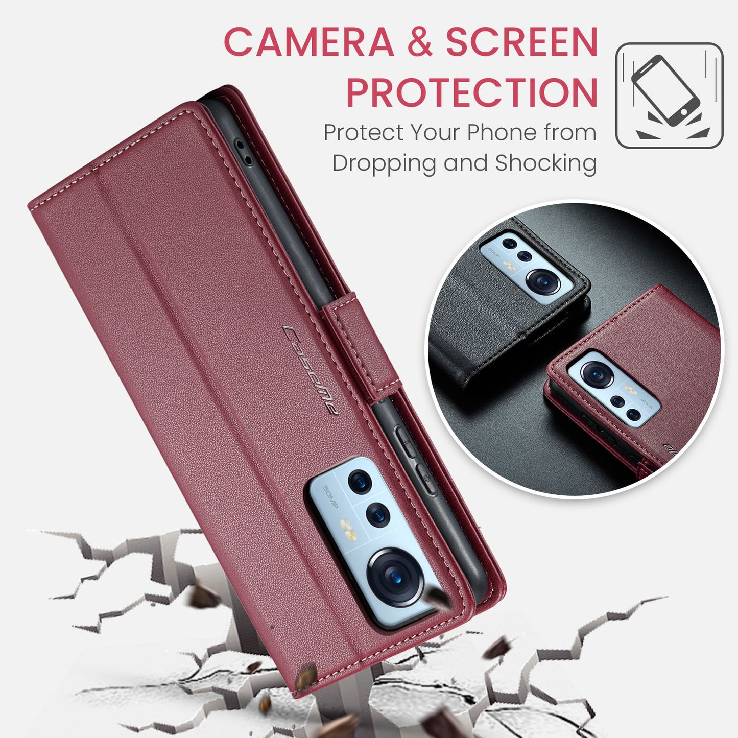 For Xiaomi 12 / 12X / 12S Leather Case - RFID Anti-Theft, Litchi Texture, Wallet & Stand Design
